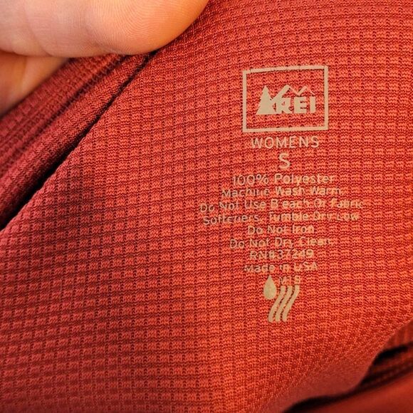 REI Women's Red Maroon Polar-Tec  Quarter Zip Size S - Picture 3 of 7